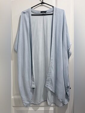 Talula Light Blue Open-Front Kimono Shirt
